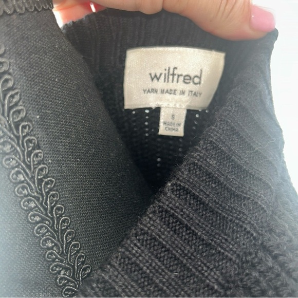 Wilfred Classic Black Knit Sweater Italian Yarn Wool - Picture 4 of 10
